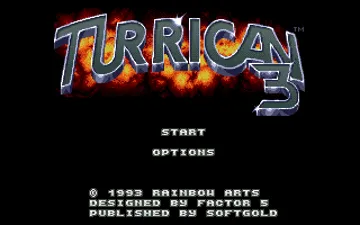 Turrican 3 screen shot title